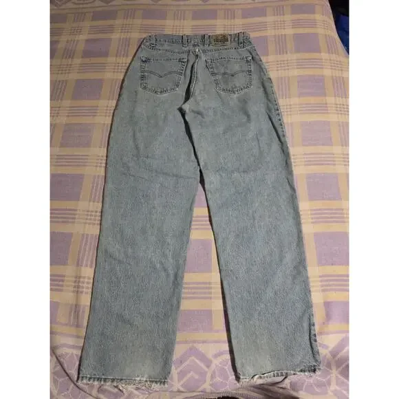 Vintage 90s Levis Silver Tab Baggy Denim Jeans Size 33 X 33 USA Faded Massive - Picture 8 of 16